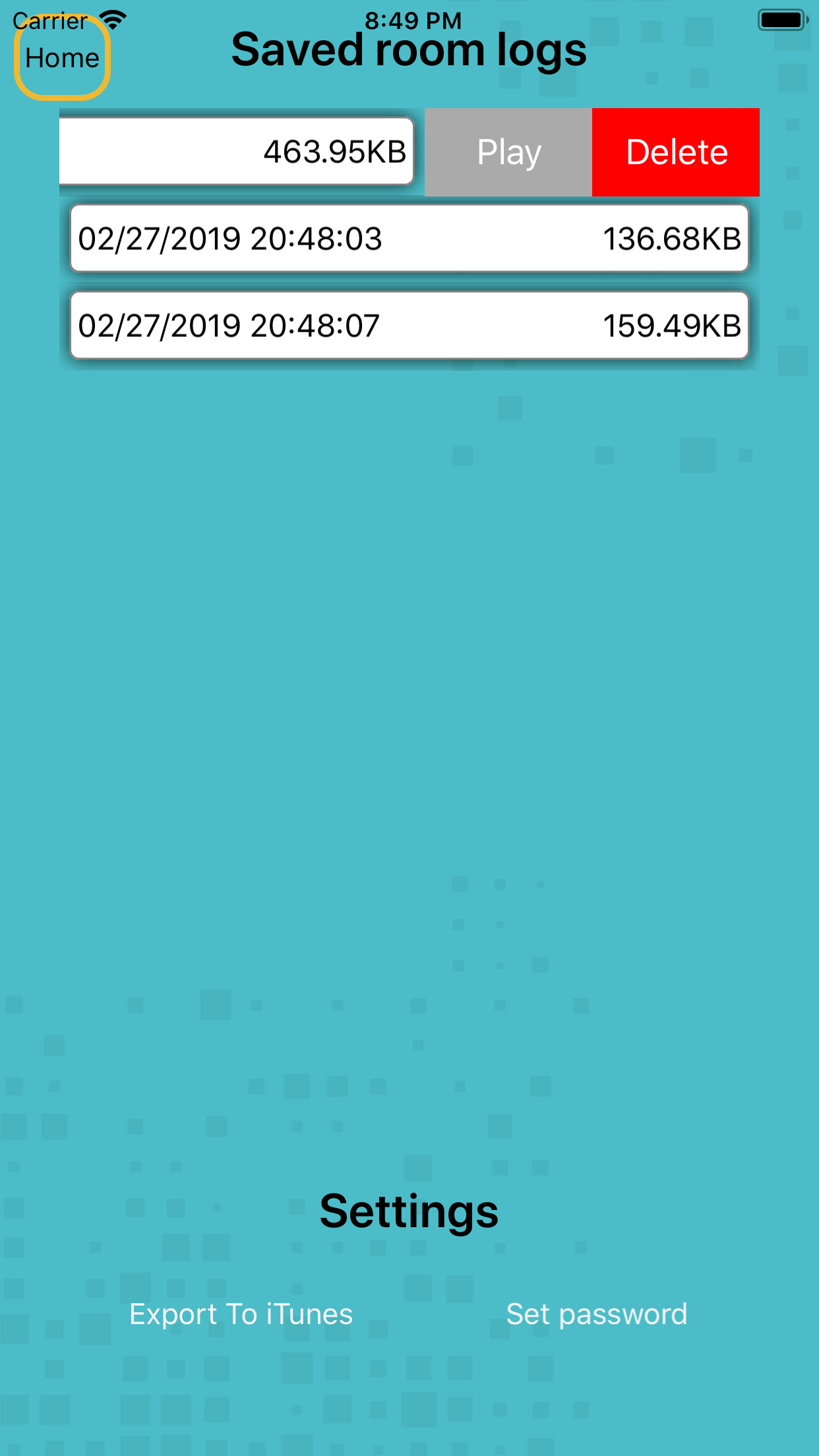 swipe recording left