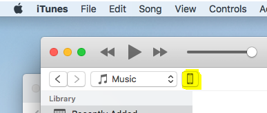 select the device icon
