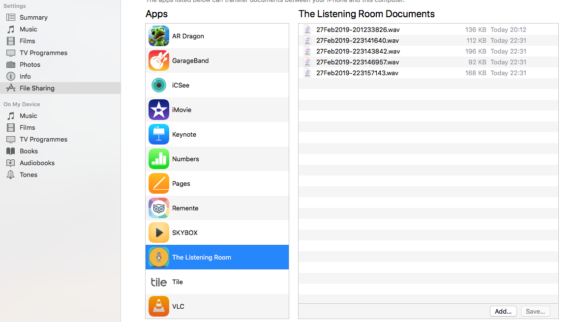 select The Listening Room